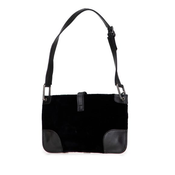 Pre-Loved Saint Laurent Velvet Shoulder Bag - Picture 2 of 10